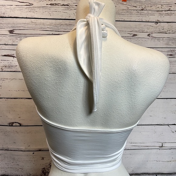 NWOT White Sexy Halter Top Medium - Picture 3 of 3